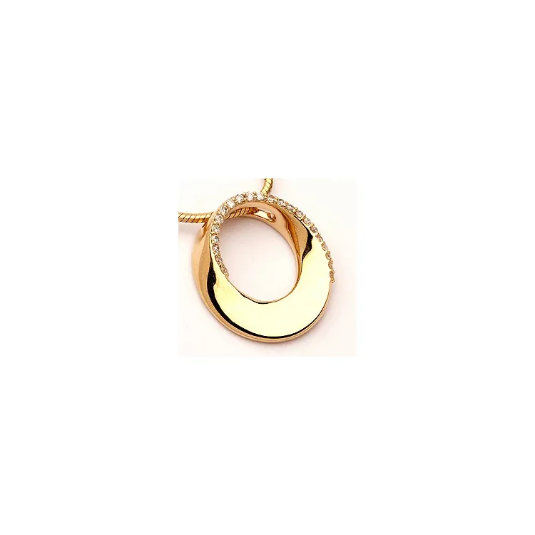 diamantanheng i 14 karat gull 0,15 ct