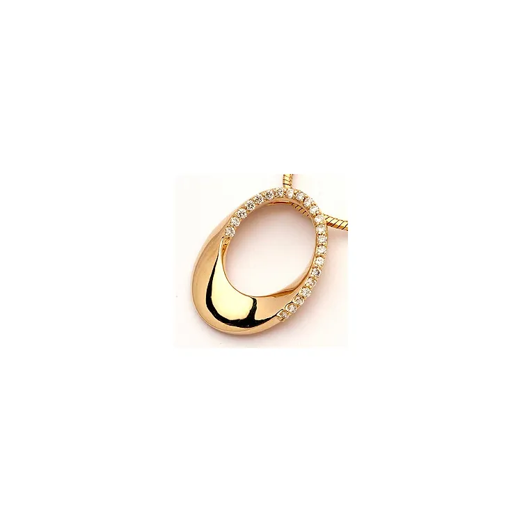 diamantanheng i 14 karat gull 0,15 ct