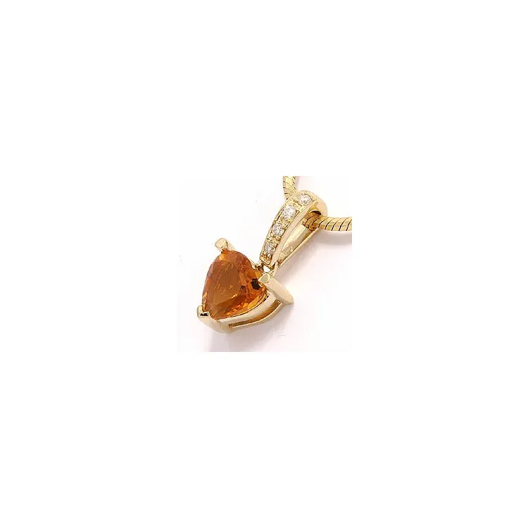 citrin anheng i 14 karat gull 0,03 ct