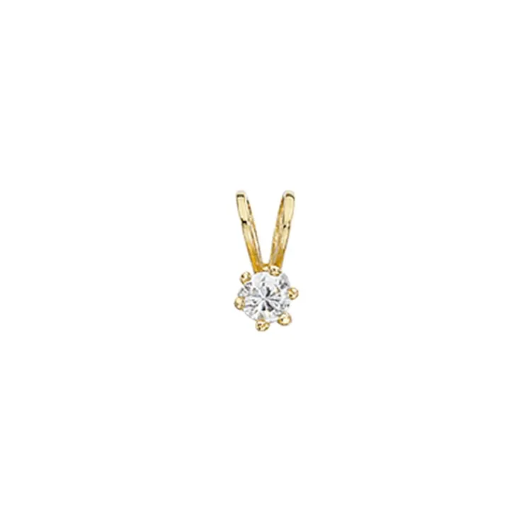 4 mm Scrouples zirkon anheng i forgylt sølv hvit zirkon