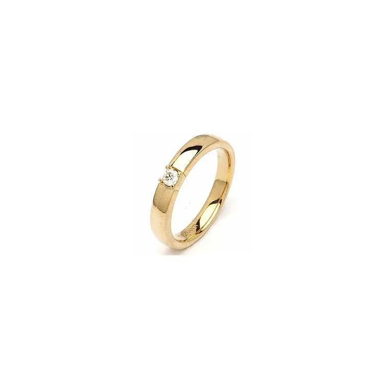 alliansering i 14 karat gull 1 x 0,10 ct