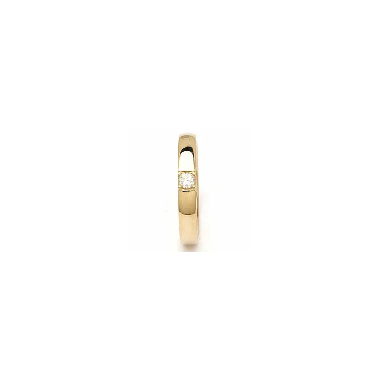 alliansering i 14 karat gull 1 x 0,10 ct