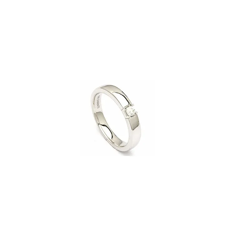 alliansering i 14 karat hvitt gull 1 x 0,10 ct