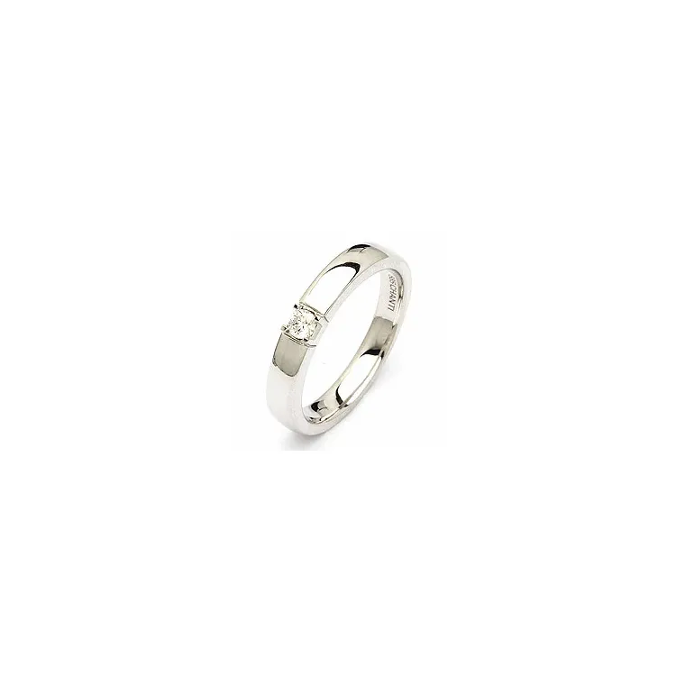 alliansering i 14 karat hvitt gull 1 x 0,10 ct