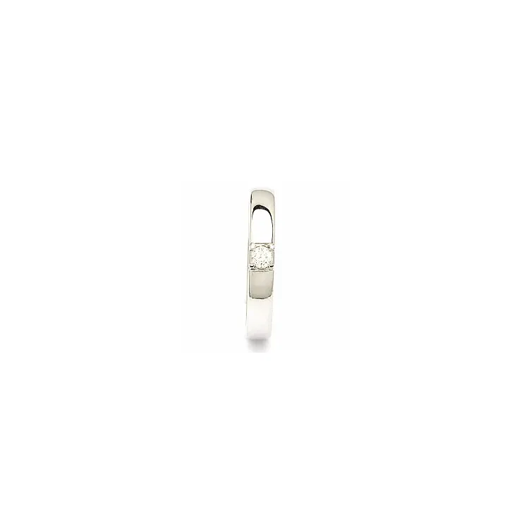 alliansering i 14 karat hvitt gull 1 x 0,10 ct