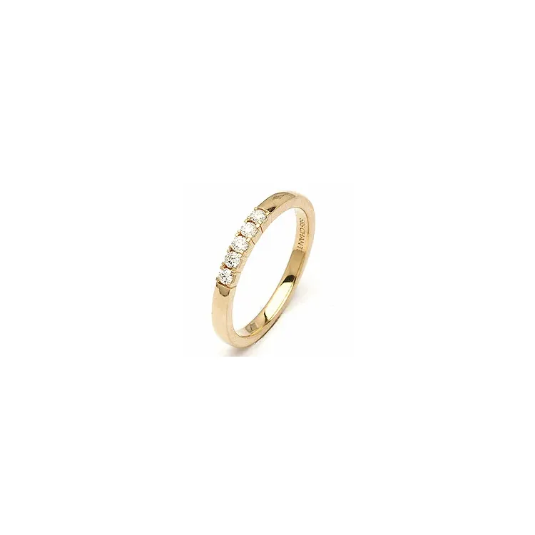 alliansering i 14 karat gull 5 x 0,03 ct