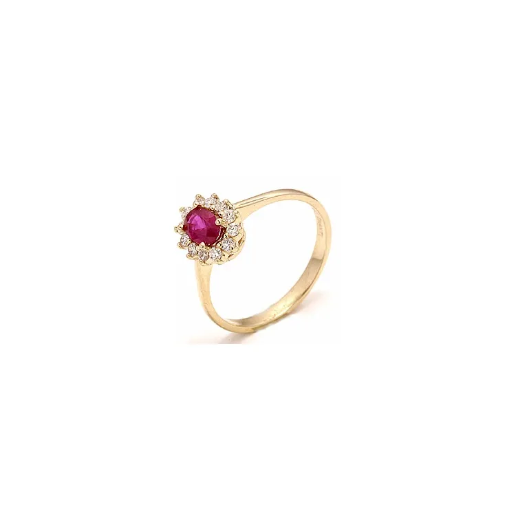 Rosettring i 14 karat gull 0,26 ct 0,63 ct