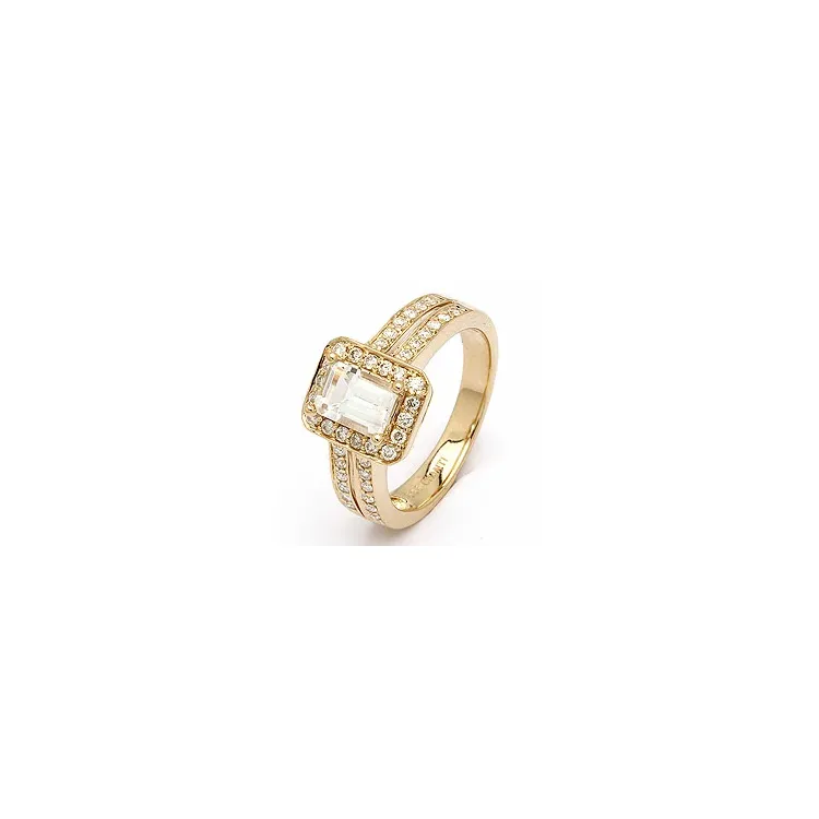 diamantring i 14 karat gull 0,43 ct 