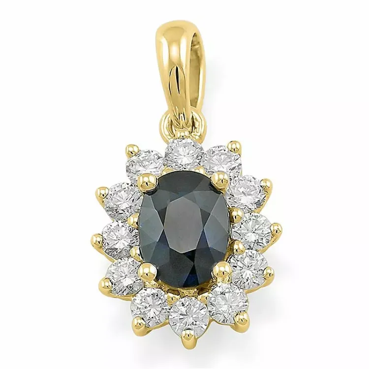 rosettanheng i 14 karat gull 0,55 ct 1,05 ct