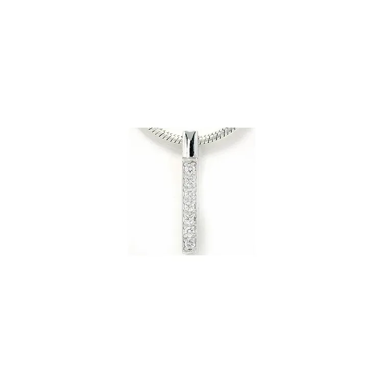 briljant anheng i 14 karat hvitt gull 0,15 ct