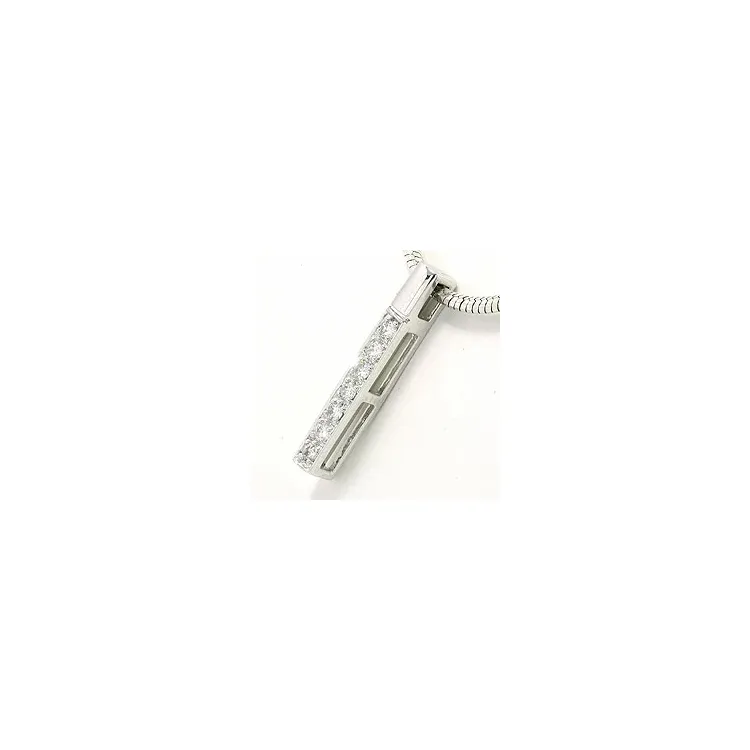briljant anheng i 14 karat hvitt gull 0,15 ct