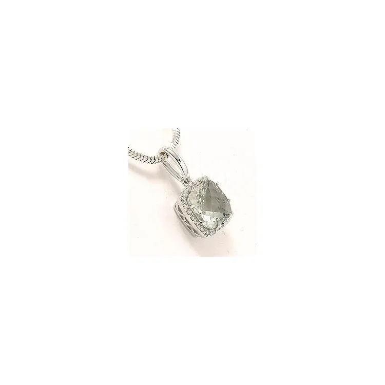 firkantet diamantanheng i 14 karat hvitt gull 0,12 ct 2,0 ct