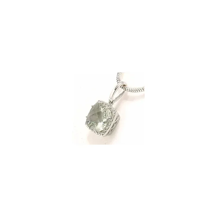 firkantet diamantanheng i 14 karat hvitt gull 0,12 ct 2,0 ct