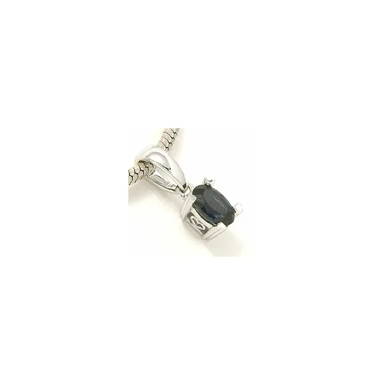 safir anheng i 14 karat hvitt gull 0,35 ct