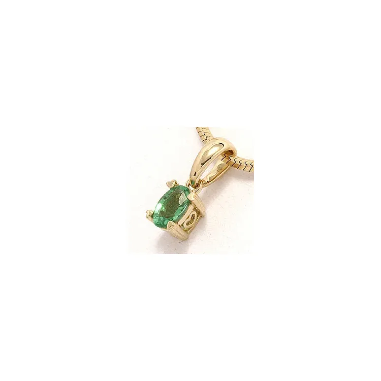 smaragd anheng i 14 karat gull 0,26 ct