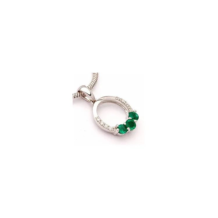 Anheng i 14 karat hvitt gull 0,05 ct