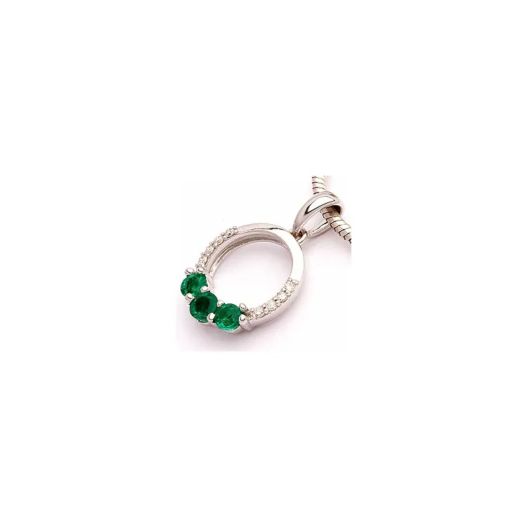 Anheng i 14 karat hvitt gull 0,05 ct
