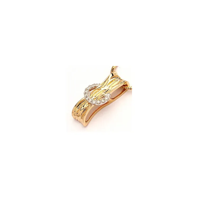 diamantanheng i 14 karat gull og hvitt gull 0,09 ct