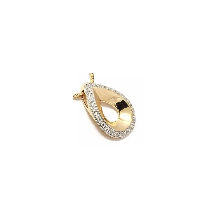 Diamant anheng i 14 karat gull 0,15 ct