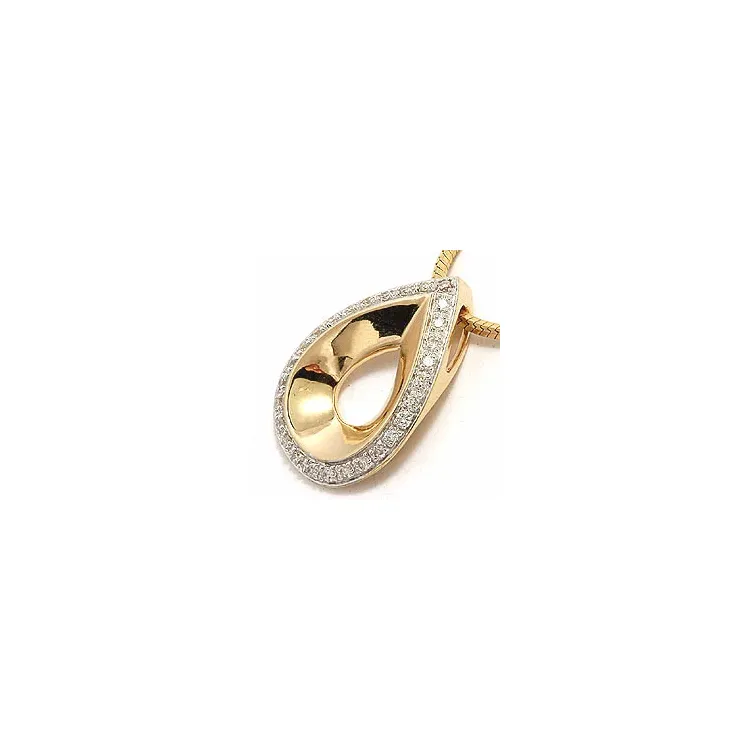 Diamant anheng i 14 karat gull 0,15 ct