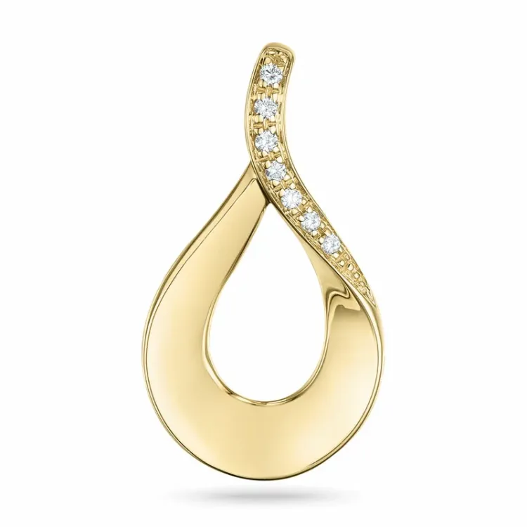 briljant anheng i 14 karat gull 0,04 ct