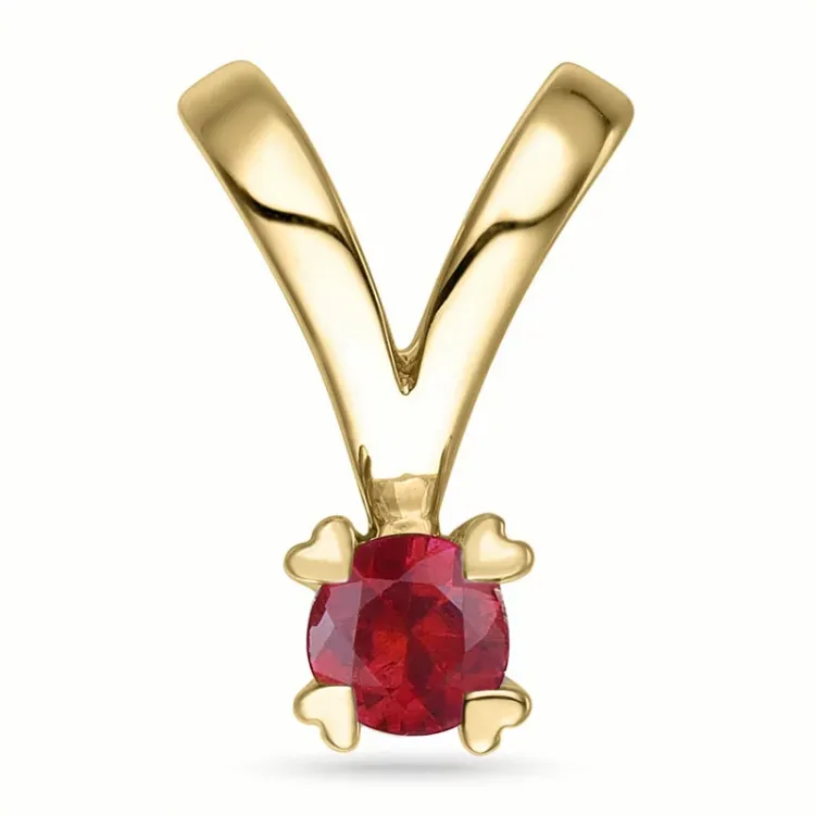 rubin gullanheng i 14 karat gull 0,30 ct