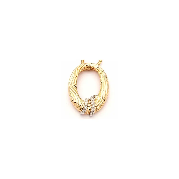 diamant anheng i 14 karat gull og hvitt gull 0,08 ct