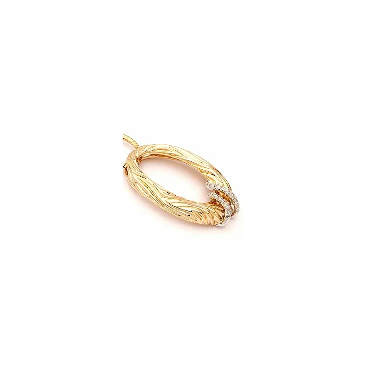 diamant anheng i 14 karat gull og hvitt gull 0,08 ct