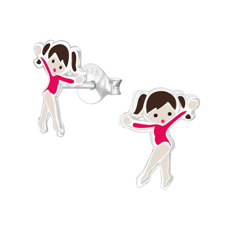 gymnast øredobber i sølv - Little Ones