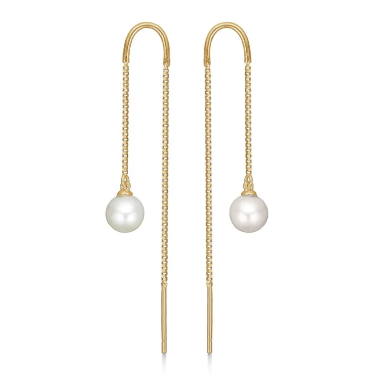 Støvring Design perle ear lines i 8 karat