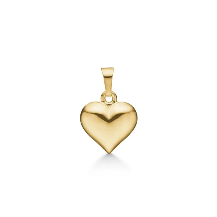 10 x 10 mm Støvring Design hjerte anheng i 8 karat