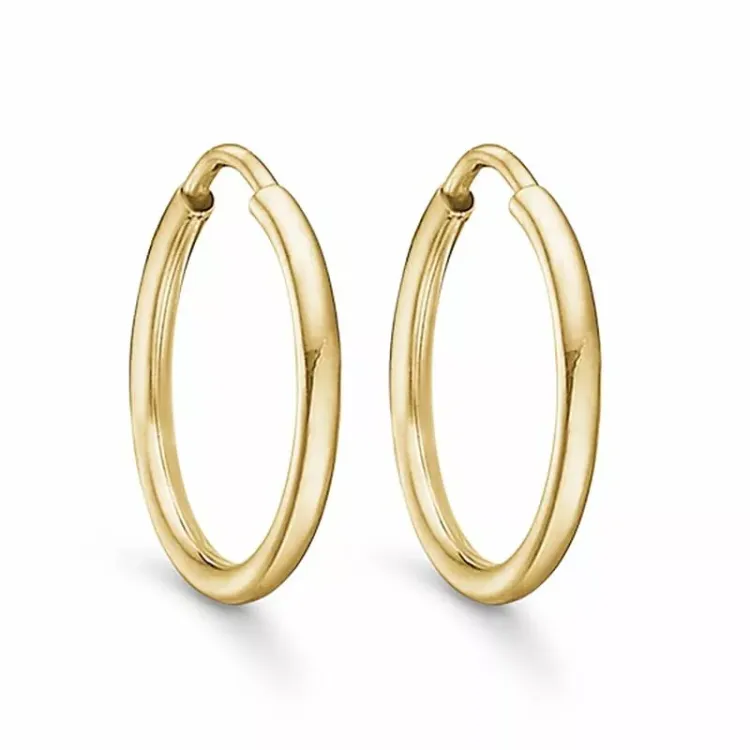 15 mm Støvring Design creol i 14 karat gull