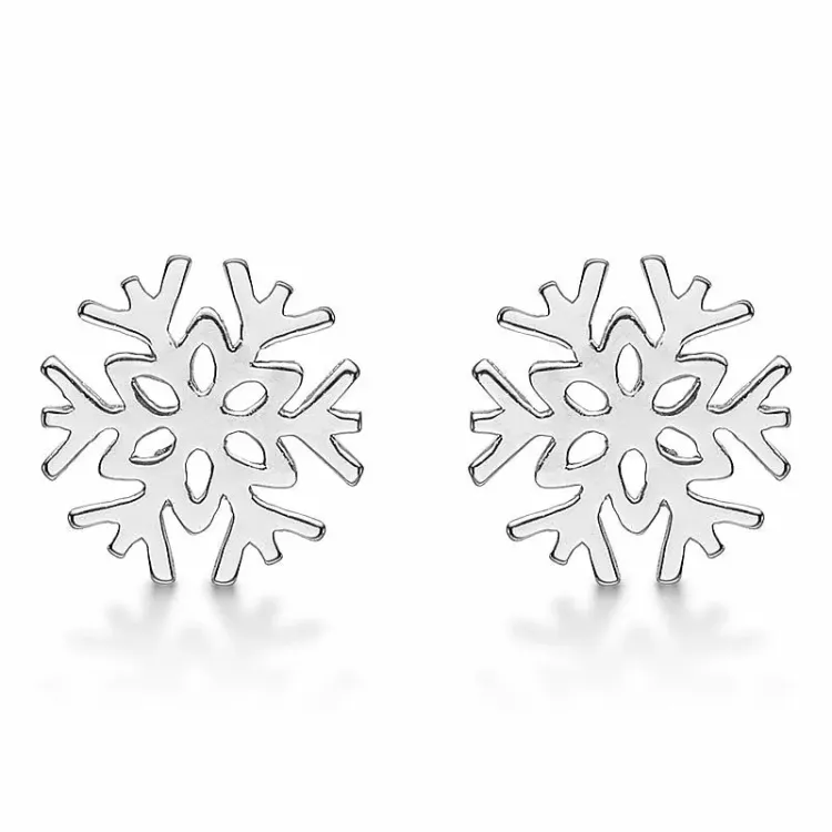 Støvring Design snøfnugg øredobber i sølv