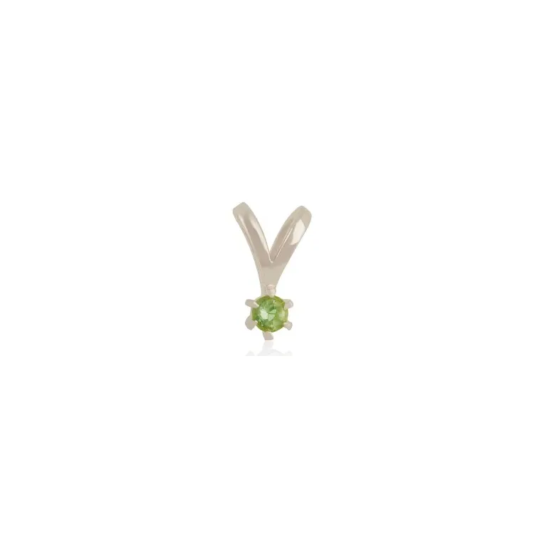 peridot solitaireanheng i sølv
