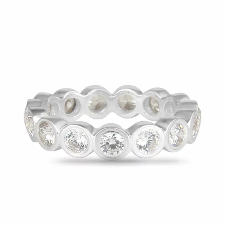 matt zirkon ring i sølv - Bubbly Sparkle
