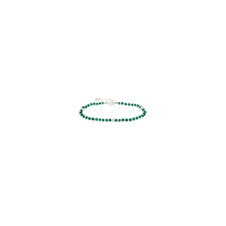Ekte onyks armbånd i sølv 18,0 cm plus 5,0 cm x 4,0 mm