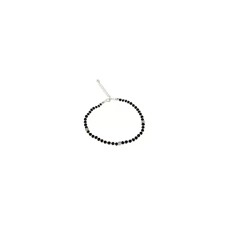 svart onyks armbånd i sølv 18,0 mm plus 5,0 cm x 4,0 mm