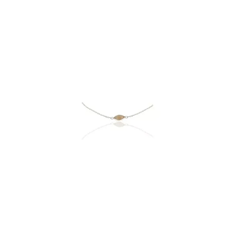 kalsedon armbånd i sølv 19,0 cm x 5,0 mm