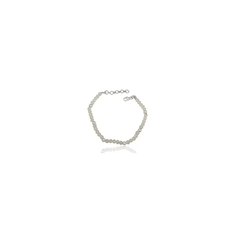 krystall armbånd i sølv 17 cm plus 3 cm x 4,0 mm