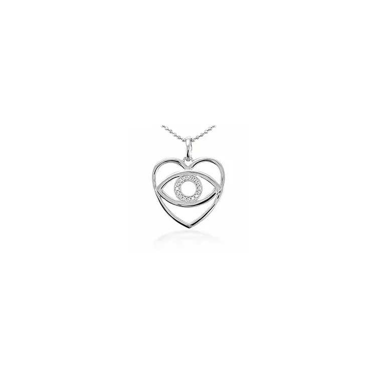 Evil eye anheng i sølv