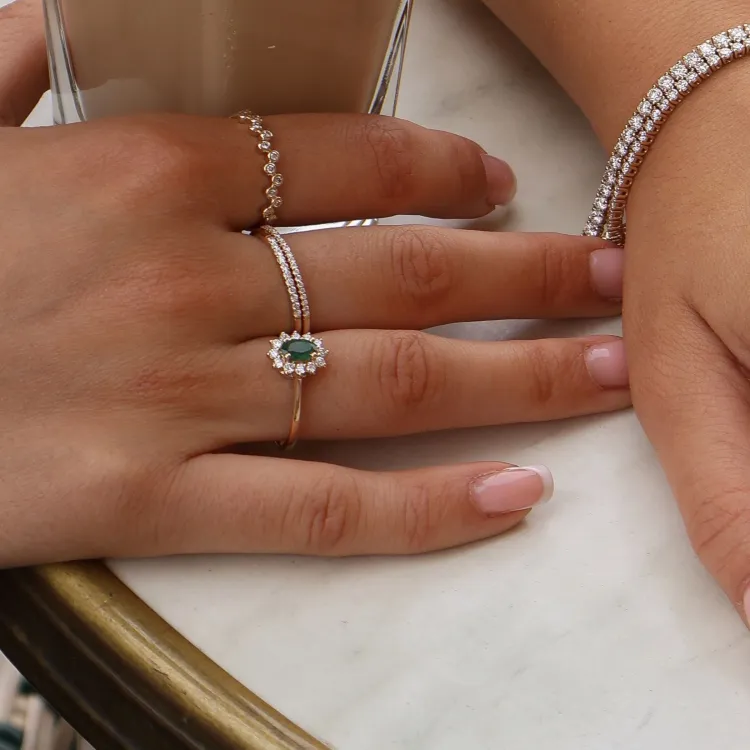 diamant ring i 9 karat gull 0,14 ct - Simple Diamonds
