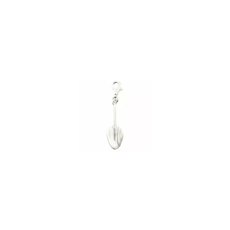 Blanke spade charm i sølv