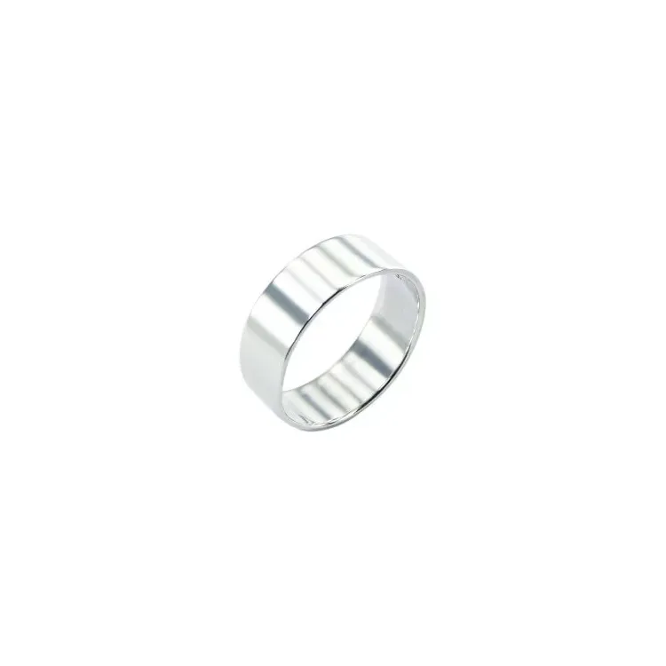 bred ring i sølv