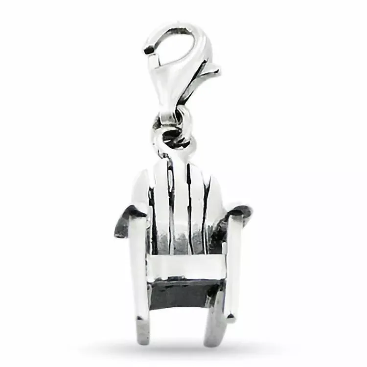 Blank stol charm i sølv