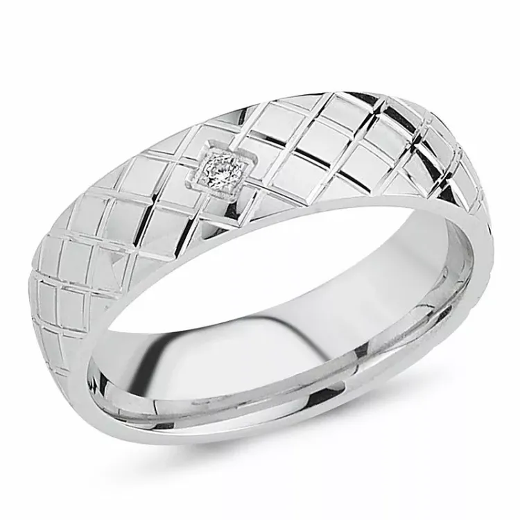 zirkon ring i rodinert sølv