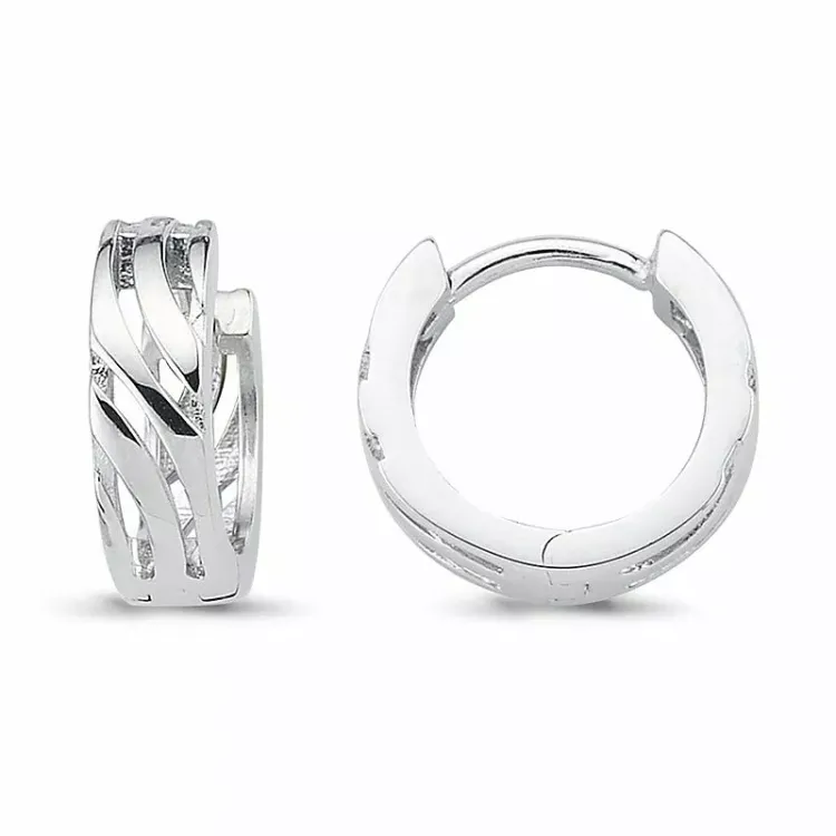 13 mm creol i rodinert sølv