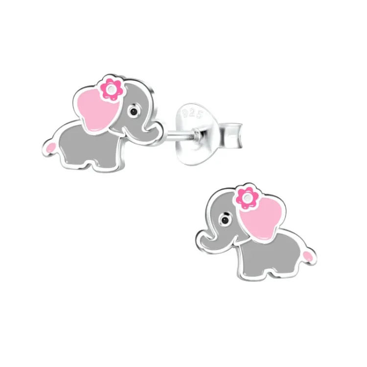 elefant barneøredobb i sølv - Little Ones