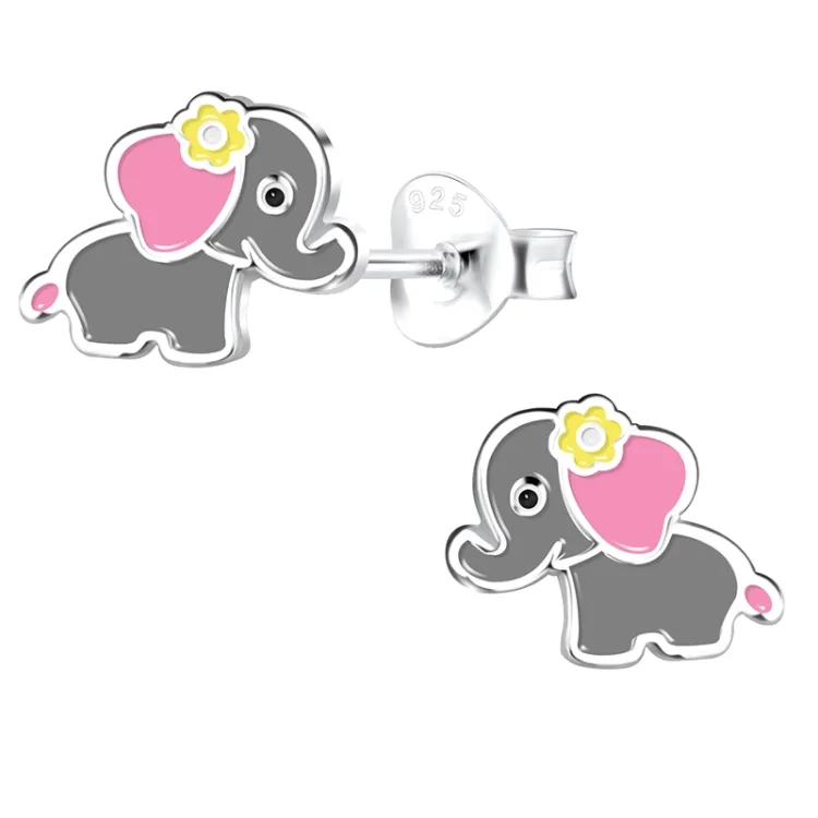 elefant barneøredobb i sølv - Little Ones