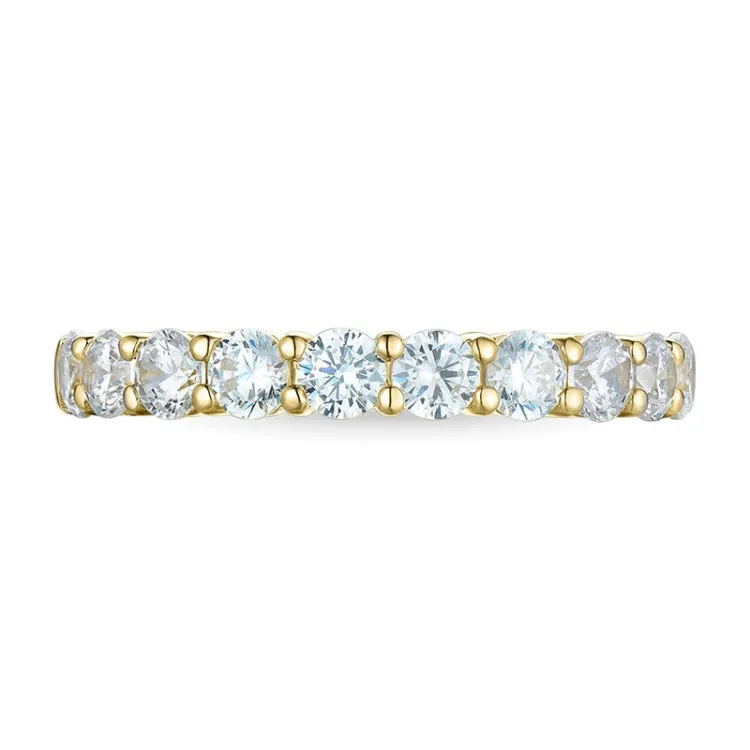 zirkon ring i 9 karat gull