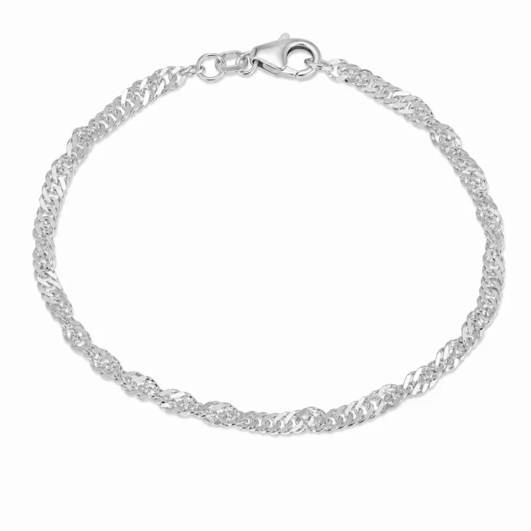 BNH singapore armbånd i sølv 18,5 cm x 2,9 mm